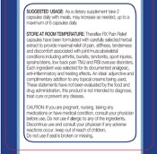 Theraflex Capsules Label